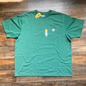 Carhartt Pocket T-Shirt Hunter Green - "Men's" 2 XL Loose Fit NWT